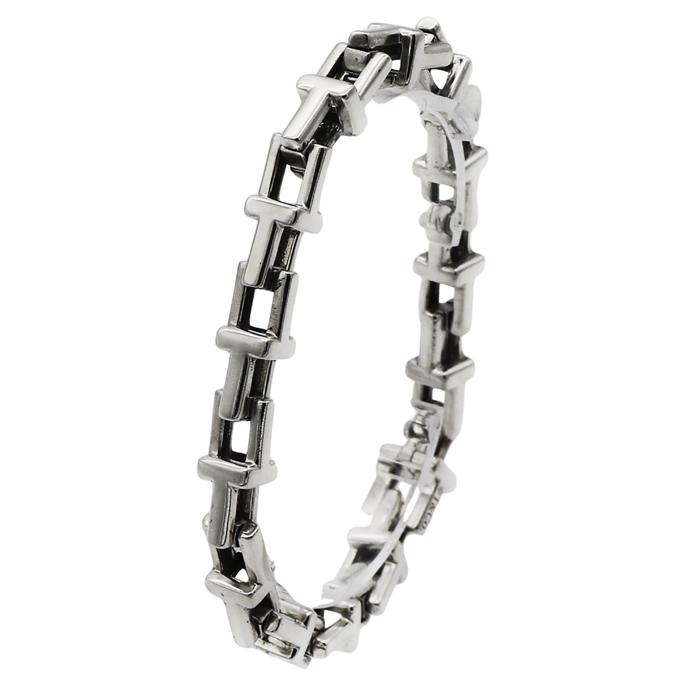 Bracciale a catena a T in argento 925 di Tiffany & Co.