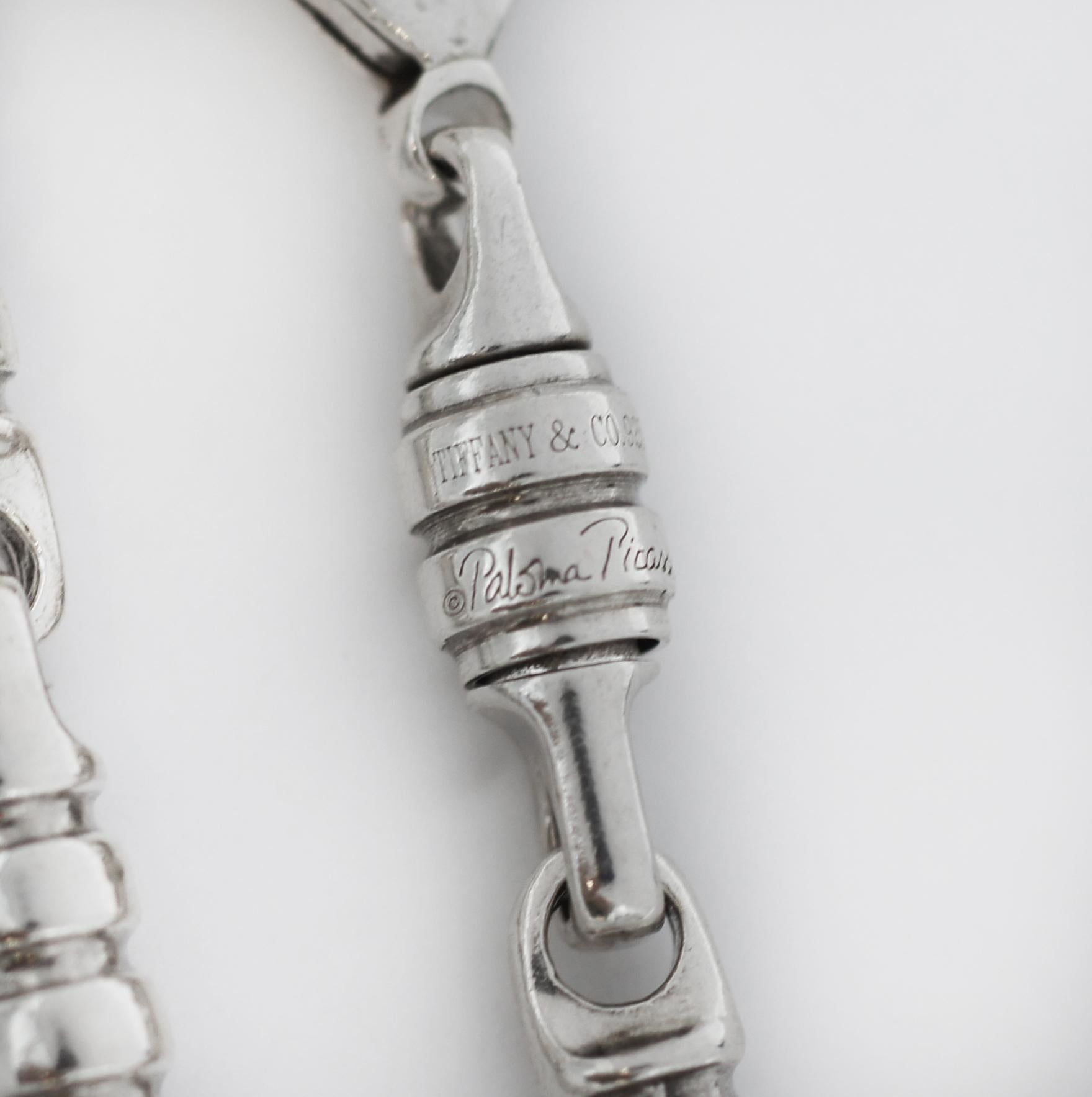 Tiffany & Co. Bracelet à maillons vintage à rainures 925 Bon état - En vente à San Fernando, CA