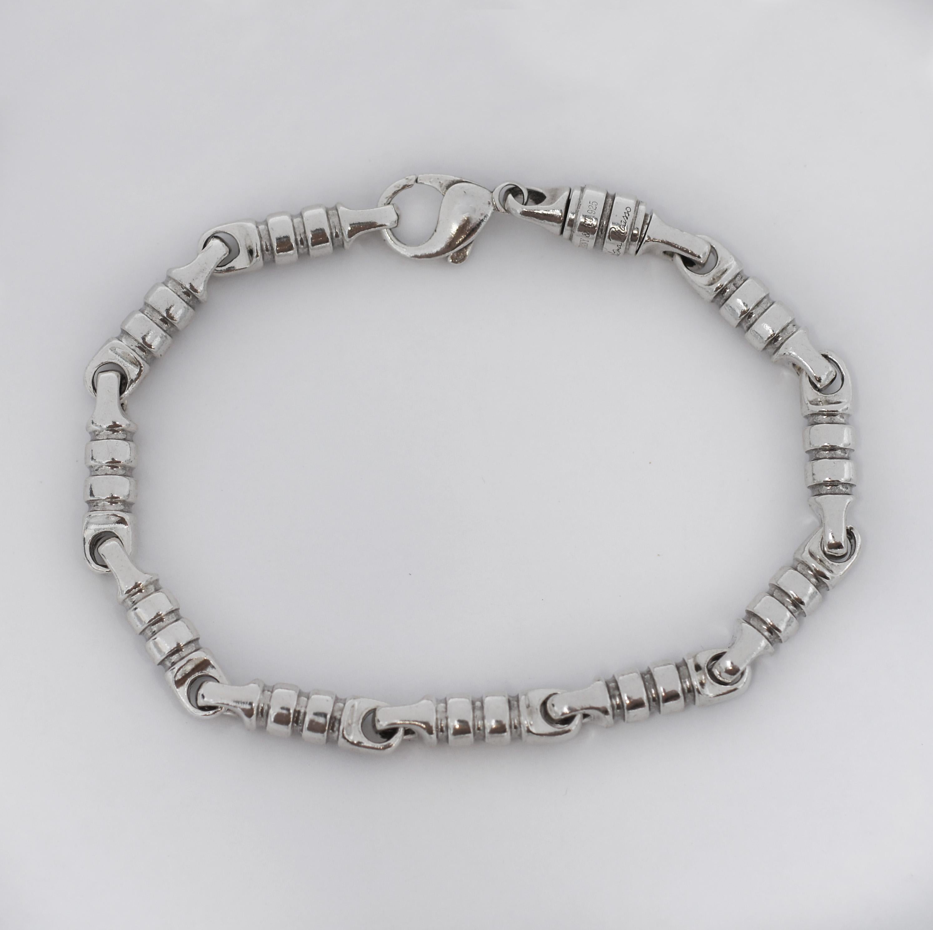Tiffany & Co. Bracelet à maillons vintage à rainures 925 Pour femmes en vente