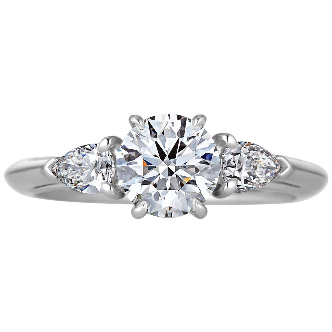 Tiffany & Co. .93 Carat Round Brilliant Cut Diamond Engagement Ring
