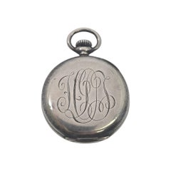 Tiffany & Co 935 Sterling Silver Ladies Small Pocket Watch w/Monogram #24945