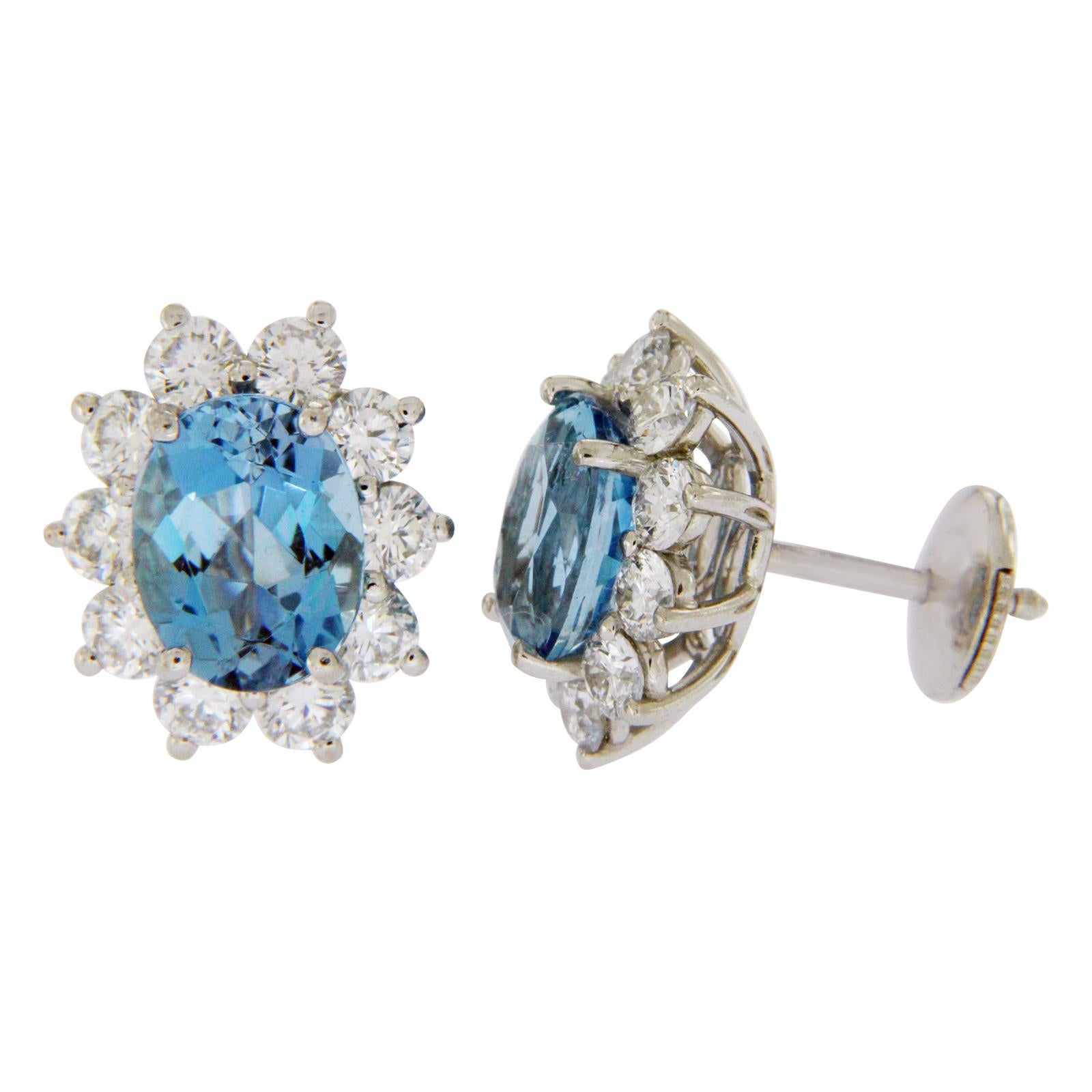 Type: Earrings
Height: 14 mm
Width: 12.5 mm
Metal: Platinum
Metal Purity: 950
Hallmarks: T and Co 950
Total Weight: 6.8 Grams
Stone Type: Aquamarines and Diamonds
Condition: Pre Owned
Stock Number: BO3