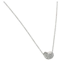 Tiffany & Co. 950 Platinum Bean Diamond Necklace