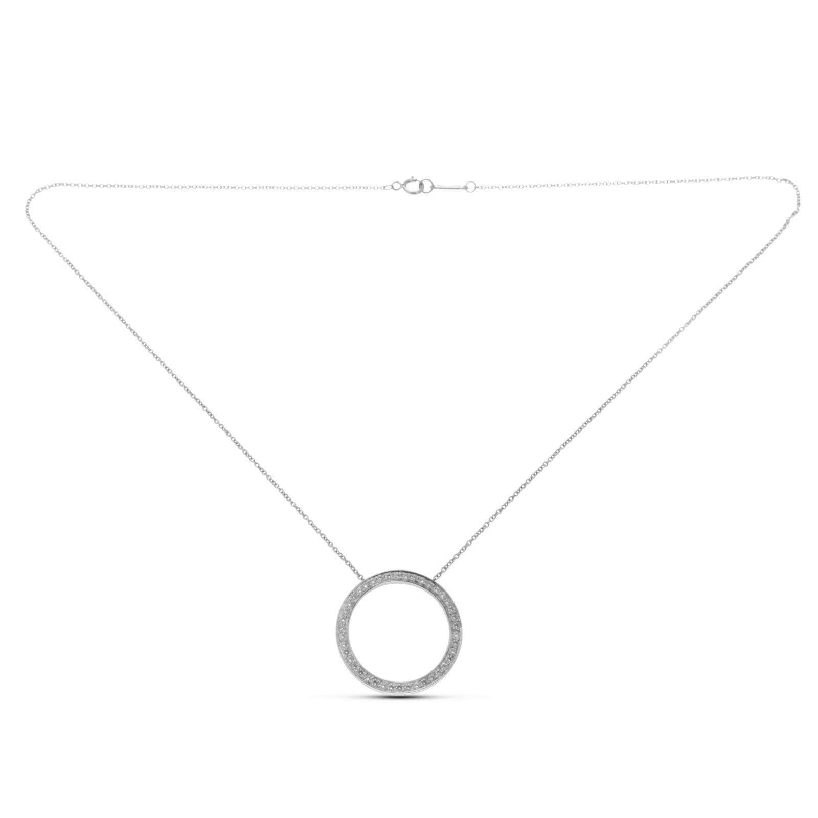 tiffany diamond circle necklace