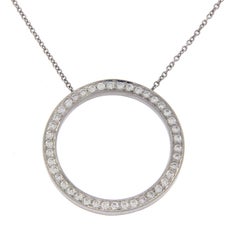 Tiffany & Co. 950 Platinum Diamond Circle of Life Necklace