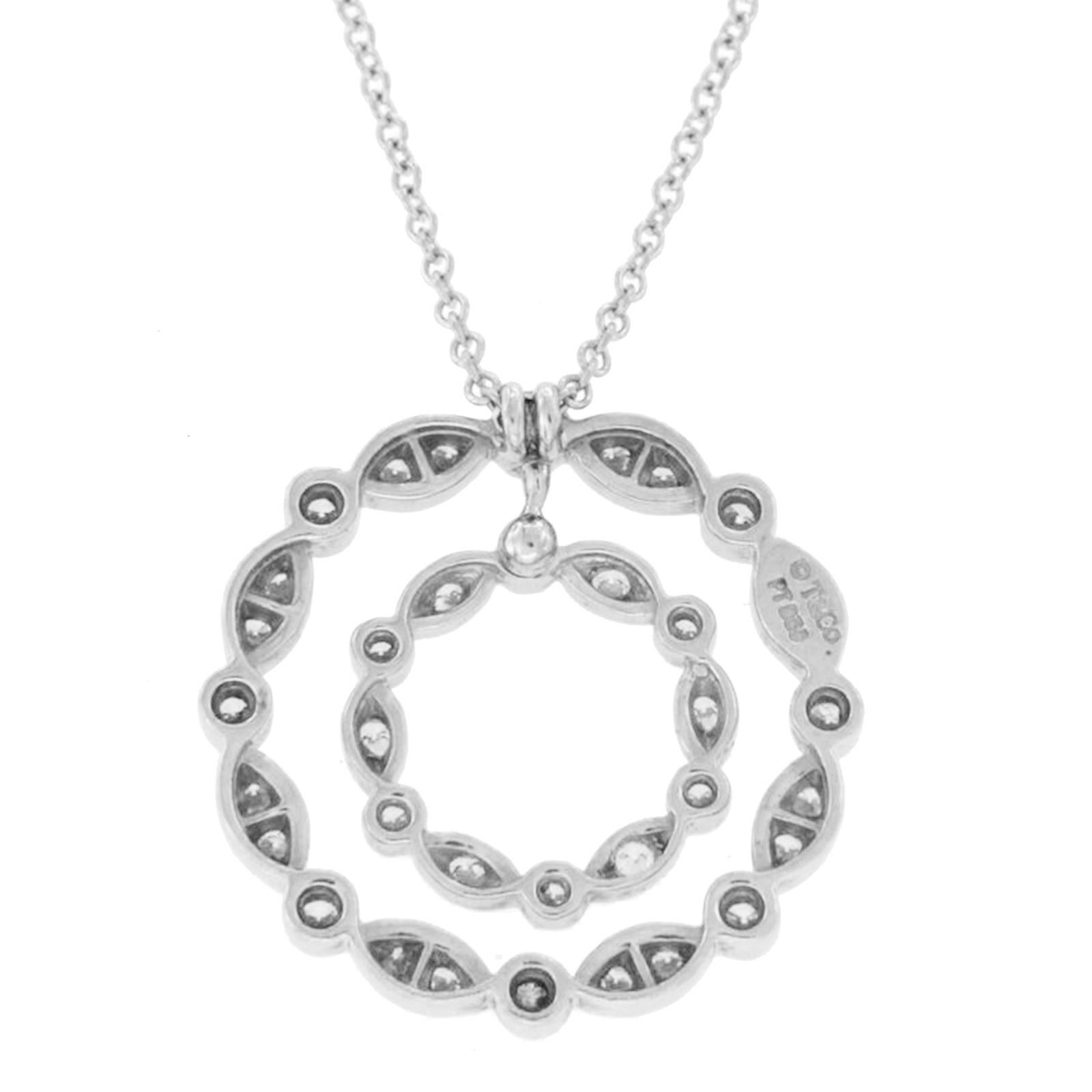 double circle necklace tiffany