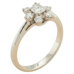 Tiffany & Co. .950 Platinum Diamond Flower Ring