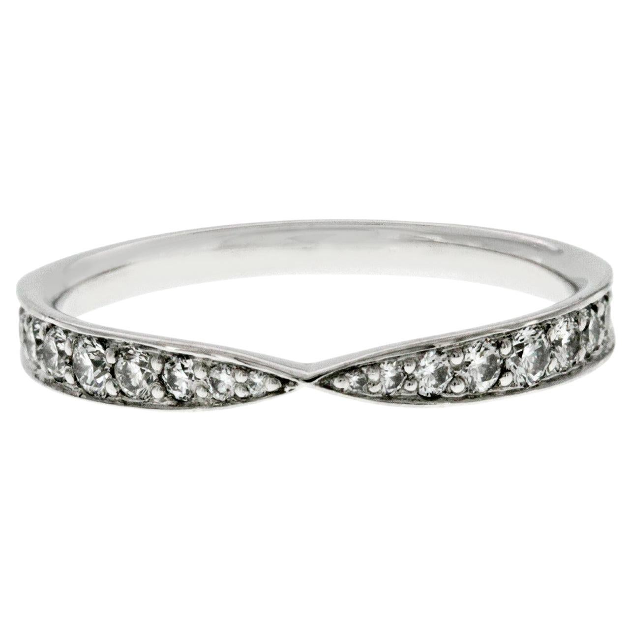 Tiffany & Co 950 Platinum Diamond Harmony Band Ring