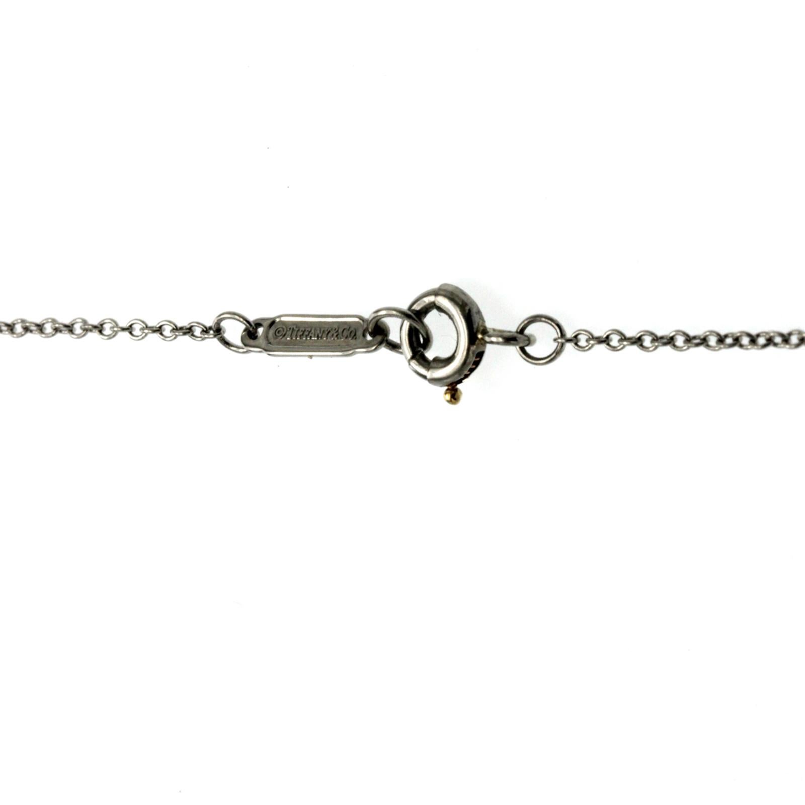 Women's or Men's Tiffany & Co 950 Platinum Diamond Voile Bar Weave Necklace