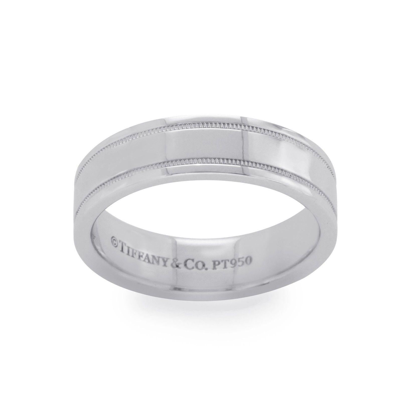 Tiffany and Co. 950 Platinum Wedding Band Ring at 1stDibs | tiffany and ...