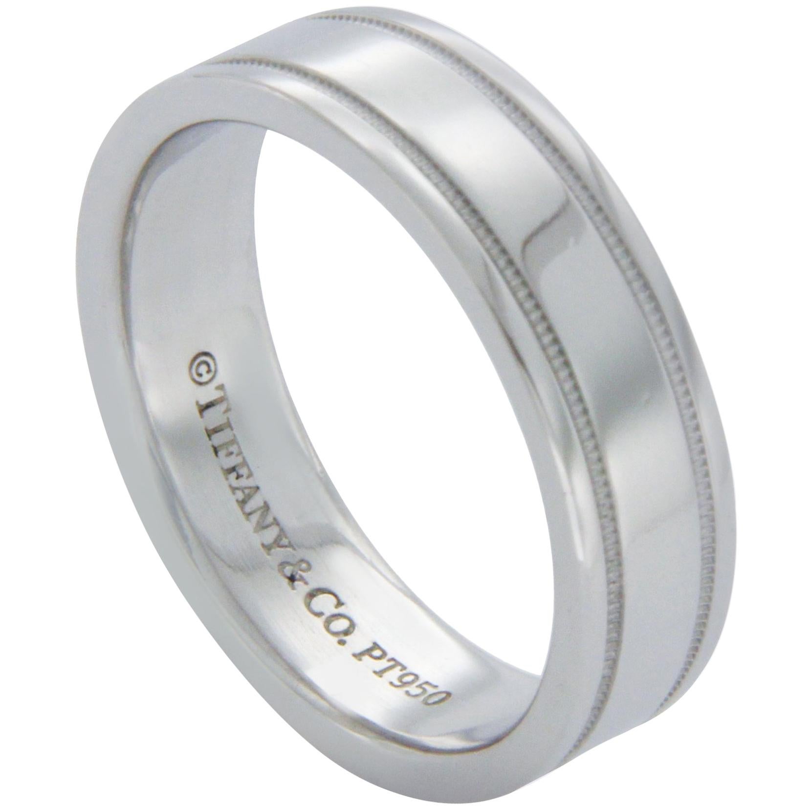 Tiffany & Co. 950 Platinum Wedding Band Ring