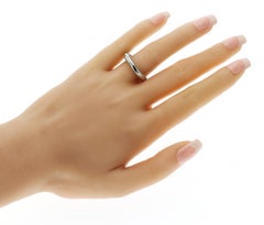 Tiffany & Co. 959 Platinum Milgrain 4 mm Wedding Band Ring Size 10.5