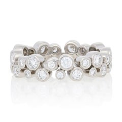 Tiffany & Co. .96ctw Round Brilliant Diamond Bubbles Eternity Band Ring Platinum