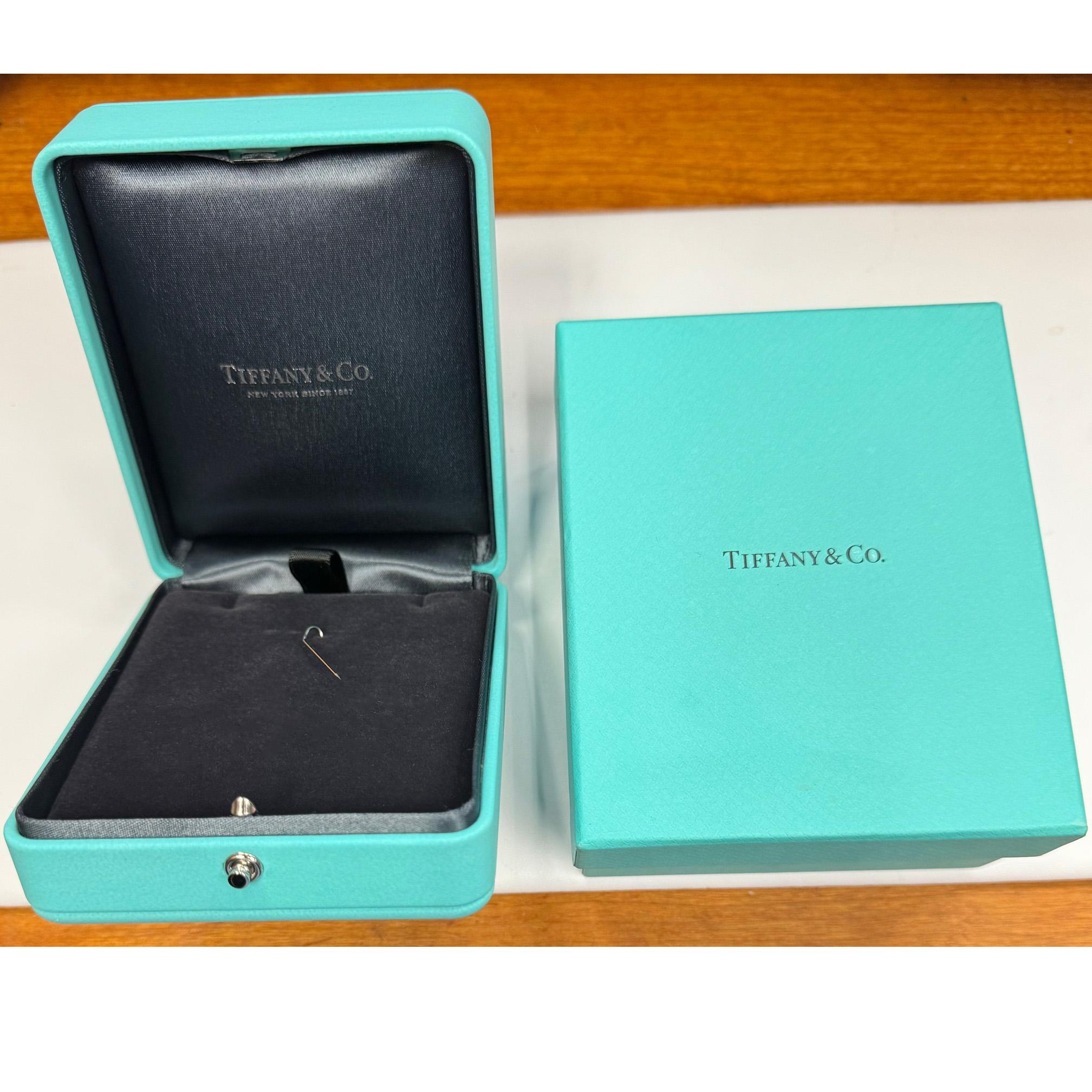 Tiffany & Co .98 Carat Diamond Platinum Bubble Key Pendant  For Sale 1