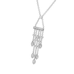 Tiffany & Co. .99 Carat Diamond Platinum Swing Drop Pendant Necklace