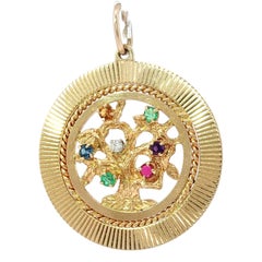 Tiffany & Co. Acrostic Pendant 'DEAREST' Vintage 14K Yellow Gold