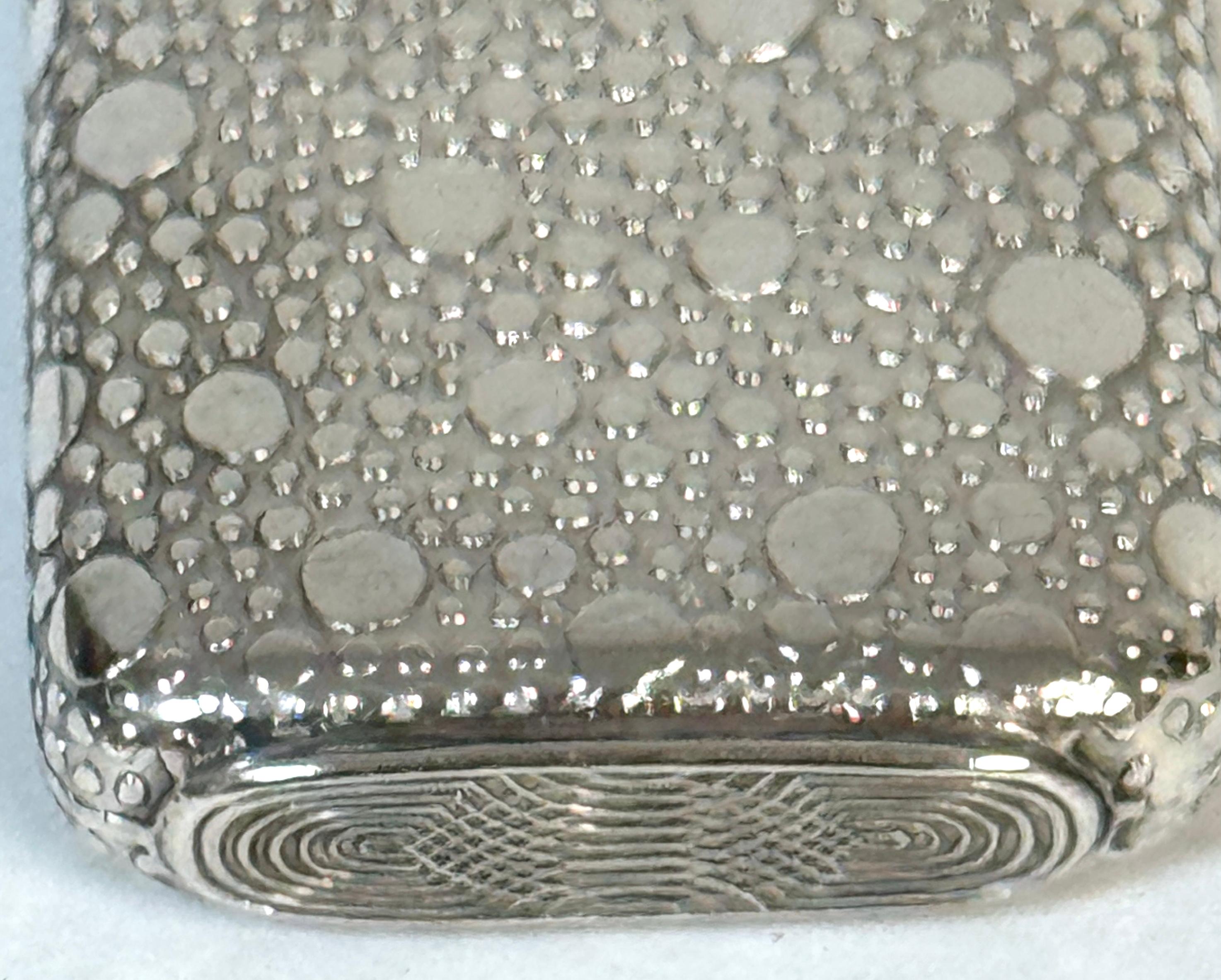 Tiffany & Co. Aesthetic Movement Sterling  Abbinamenti sicuri con il modello Raindrop-Shagreen in vendita 5