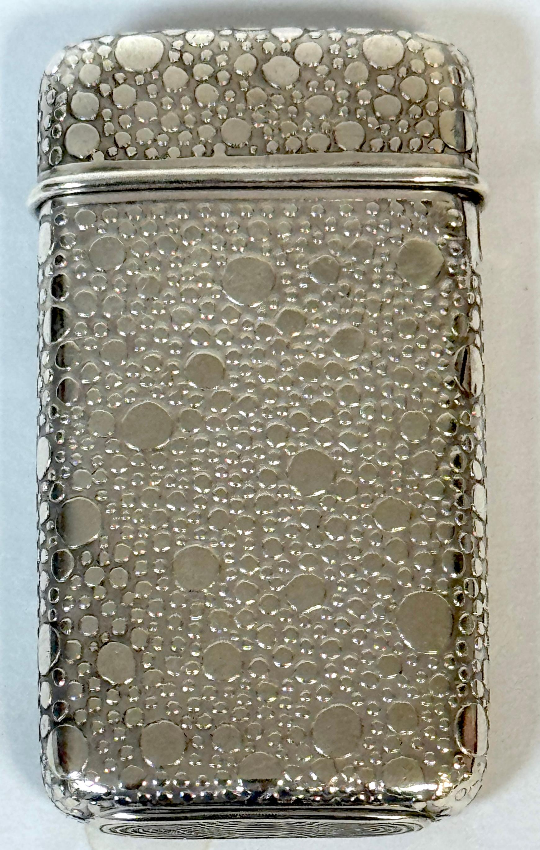 Tiffany & Co. Aesthetic Movement Sterling  Abbinamenti sicuri con il modello Raindrop-Shagreen in vendita 1