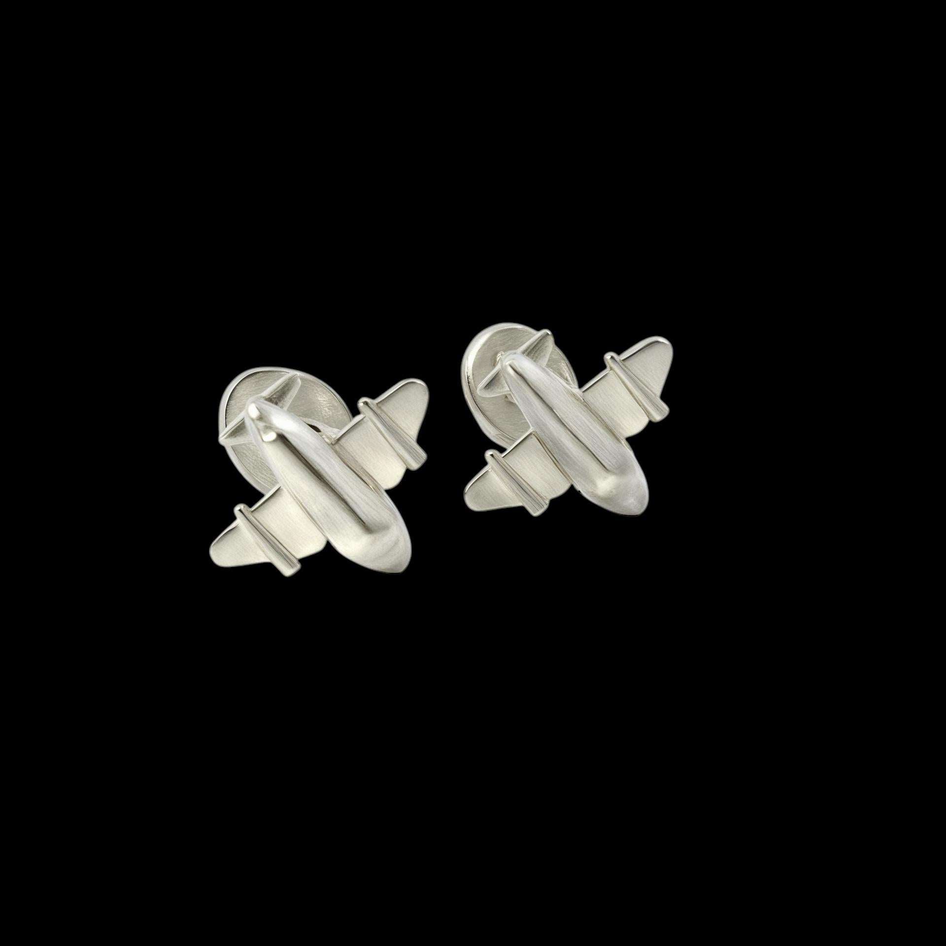 Tiffany & Co Airplane Cufflinks Sterling Silver 9 Grams Estate 6