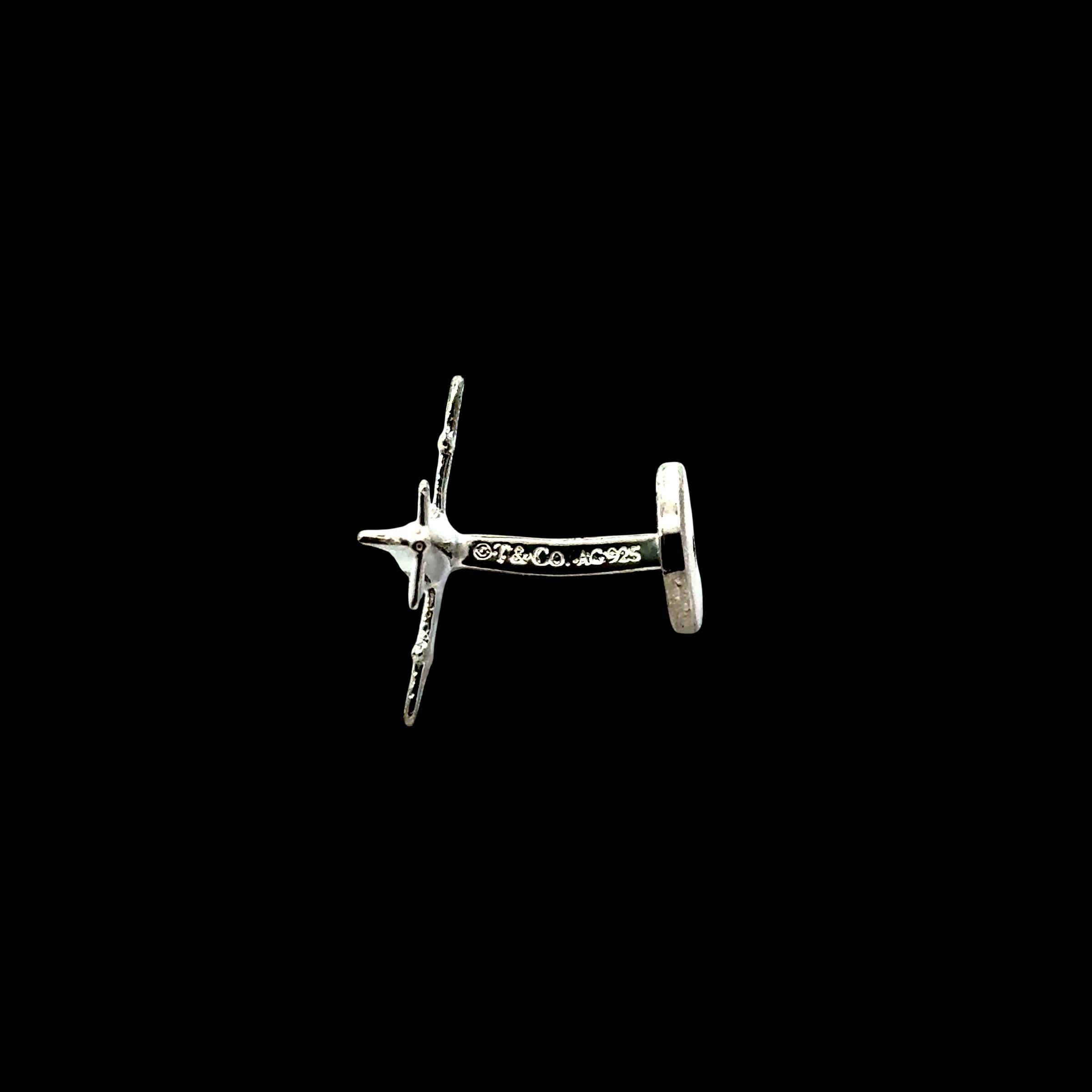 Men's Tiffany & Co Airplane Cufflinks Sterling Silver 9 Grams Estate