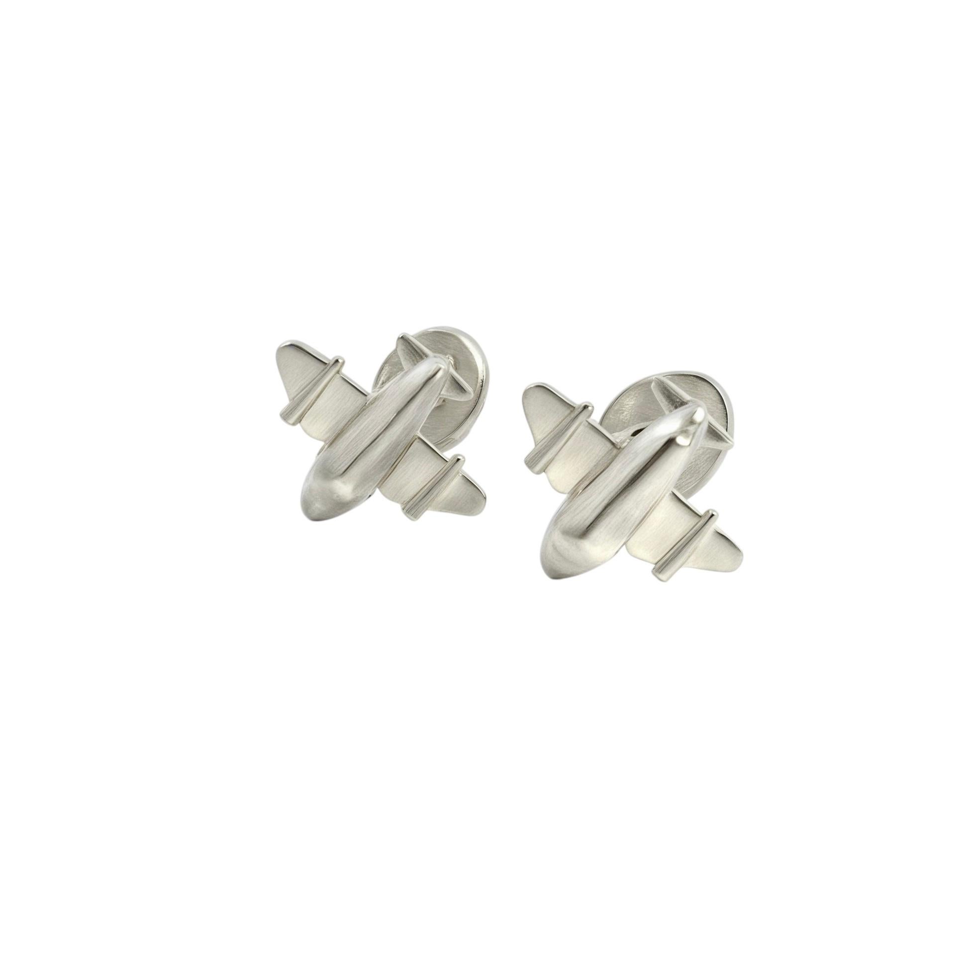 Tiffany & Co Airplane Cufflinks Sterling Silver 9 Grams Estate 4