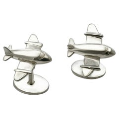 Tiffany & Co Airplane Cufflinks Sterling Silver 9 Grams Estate