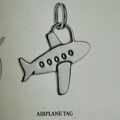 Tiffany & Co. Airplane Tag Sterling Silver Charm Pendant