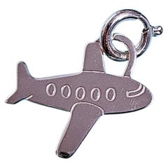 Tiffany & Co. Airplane Tag Sterling Silver Charm Pendant
