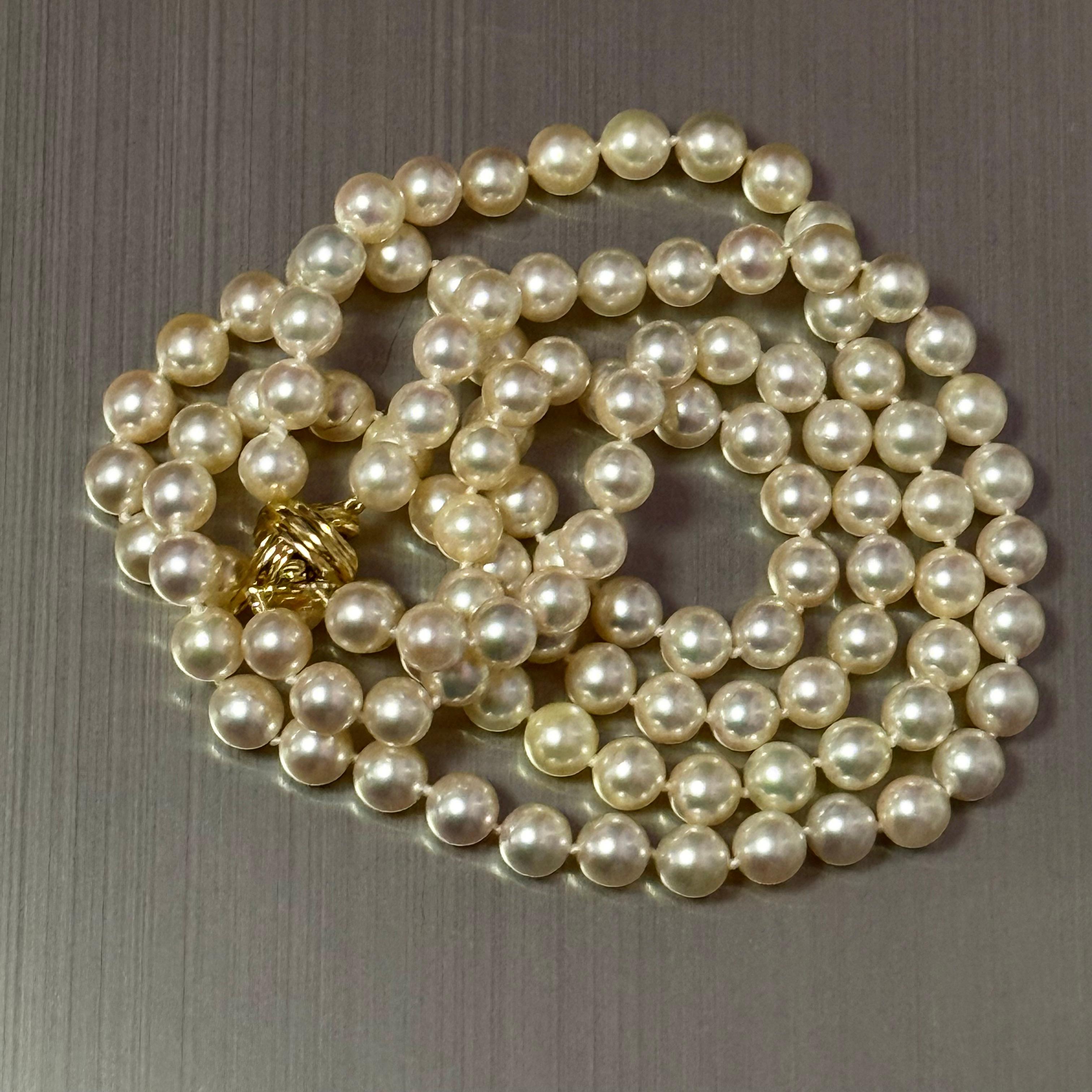 Donna Tiffany & Co. Collana di perle Akoya Signature X 16
