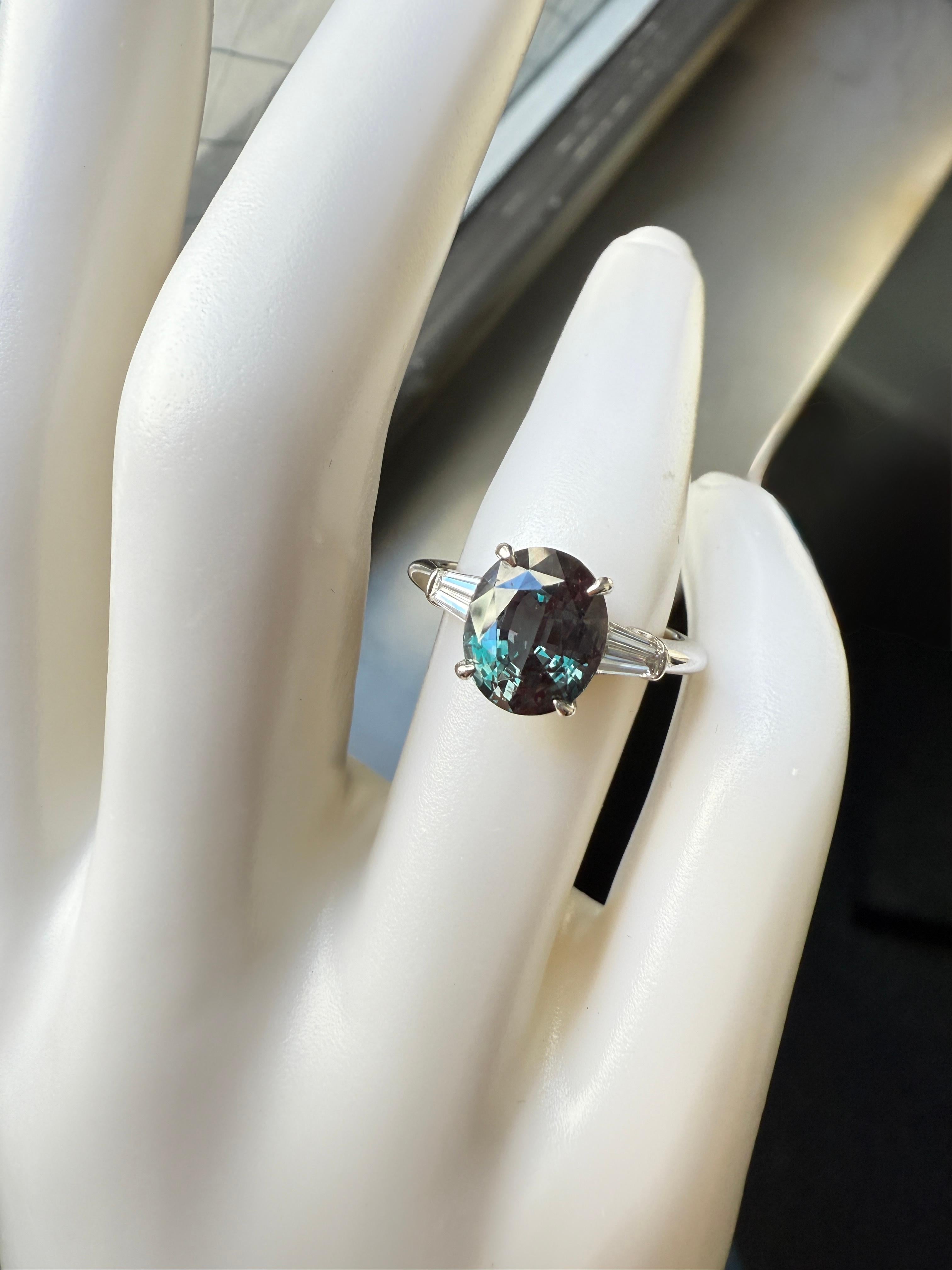 Oval Cut Tiffany & Co. Alexandrite Truly Rare, Highly Collectible 3.07 Carat Alexandrite For Sale