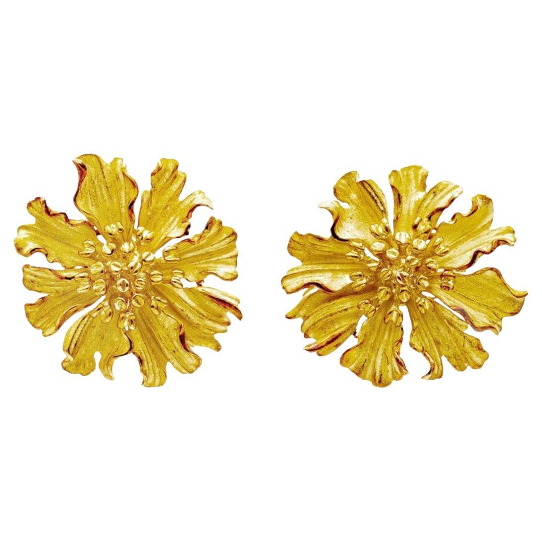 Tiffany & Co. Alpine Rose Earrings in Yellow Gold