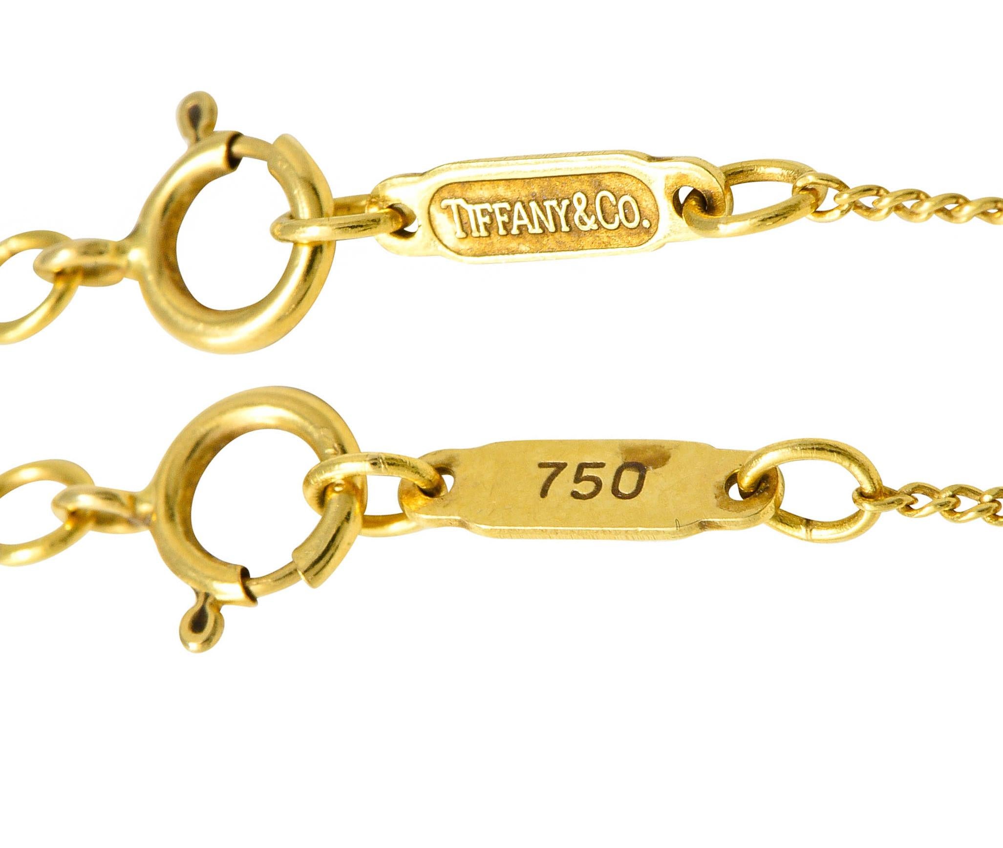 Cabochon Tiffany & Co. Amethyst 18 Karat Gold Cross My Heart Necklace