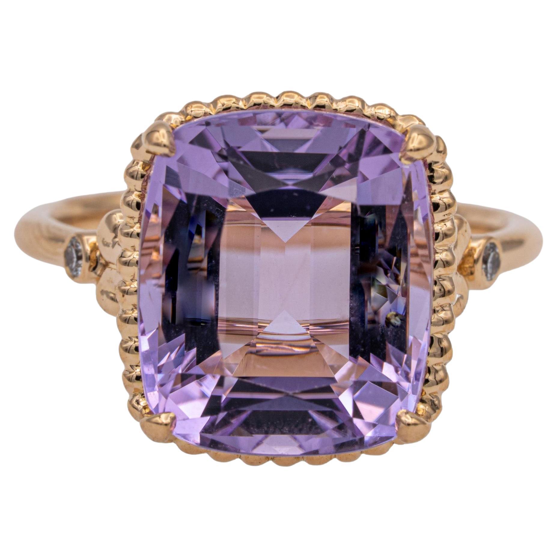 Tiffany & Co. Amethyst and Diamond Sparklers Cocktail Ring in 18K Rose Gold