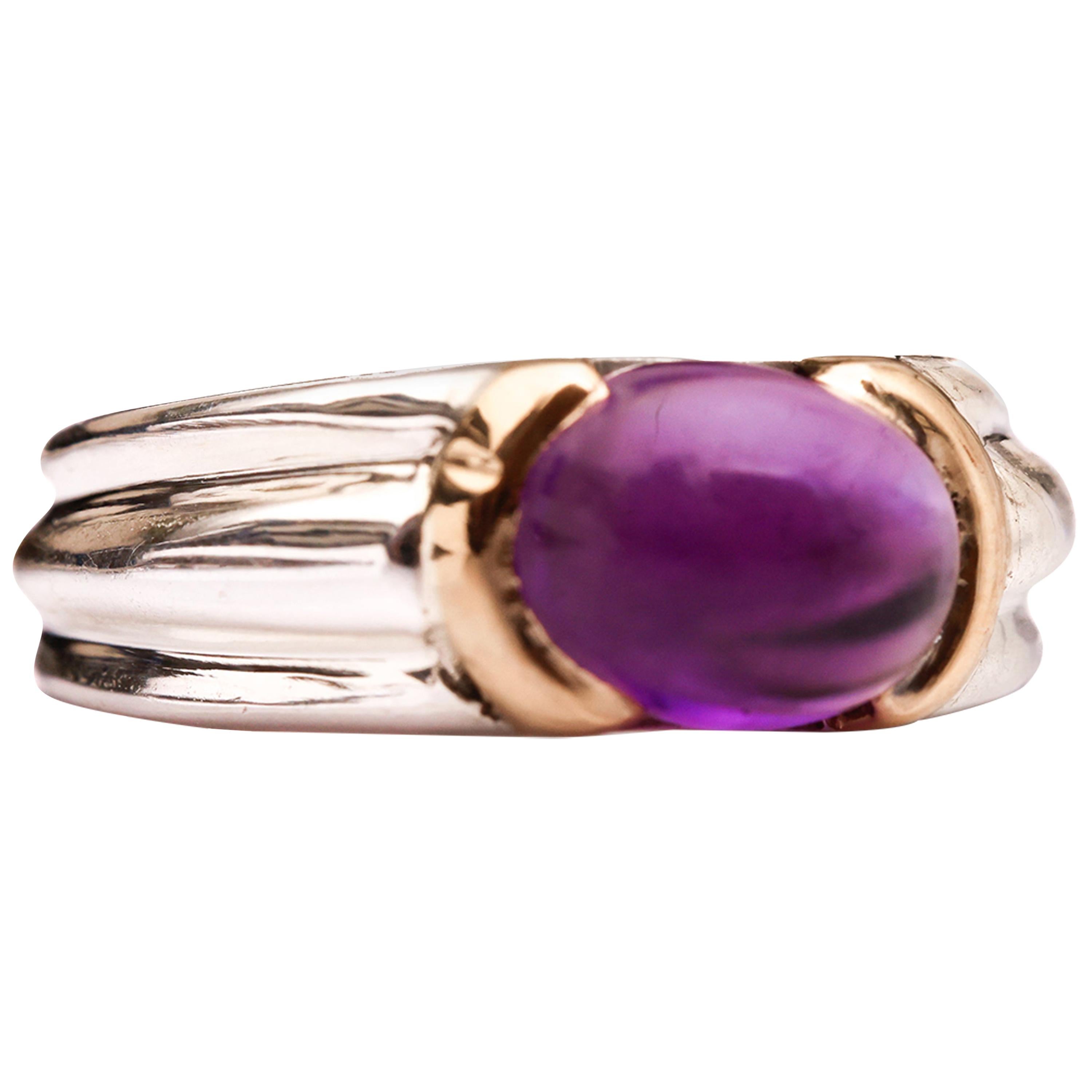 Tiffany & Co. Amethyst Ring in Two-Tone Gold
