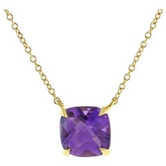 Tiffany & Co. Amethyst Sparkler Gold Pendant