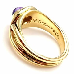 Tiffany & Co. Amethyst Twist Yellow Gold Band Ring