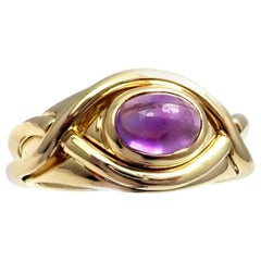 Tiffany & Co. Amethyst Twist Yellow Gold Band Ring