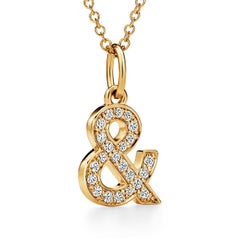 Tiffany & Co. Ampersand Pendant in 18k Gold with .07 Ctw Diamonds