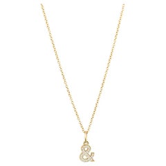 Tiffany & Co. Ampersand Pendant in 18k Gold with .07 Ctw Diamonds