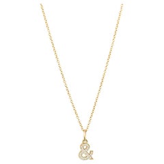 Tiffany & Co. Ampersand Pendant in 18k Gold with .07 Ctw Diamonds