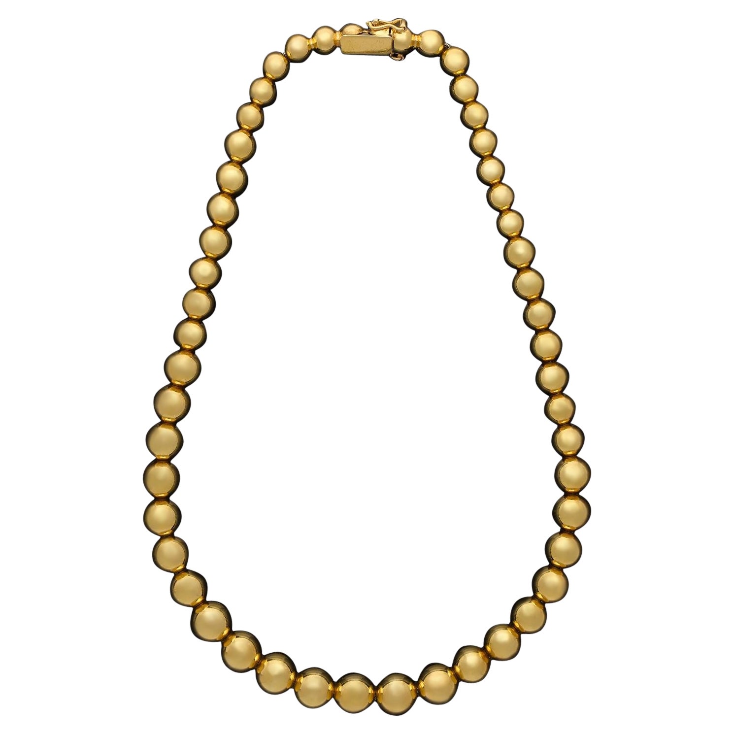 Tiffany & Co. una collana di perline graduate in oro 18ct, circa anni '80