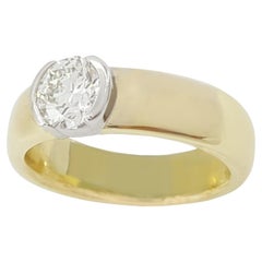 Tiffany & Co. and GIA Etoile Yellow Gold & Platinum Solitaire Diamond Ring