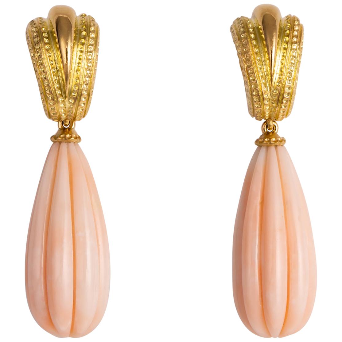Tiffany & Co. Angel Skin Coral Drop Earrings