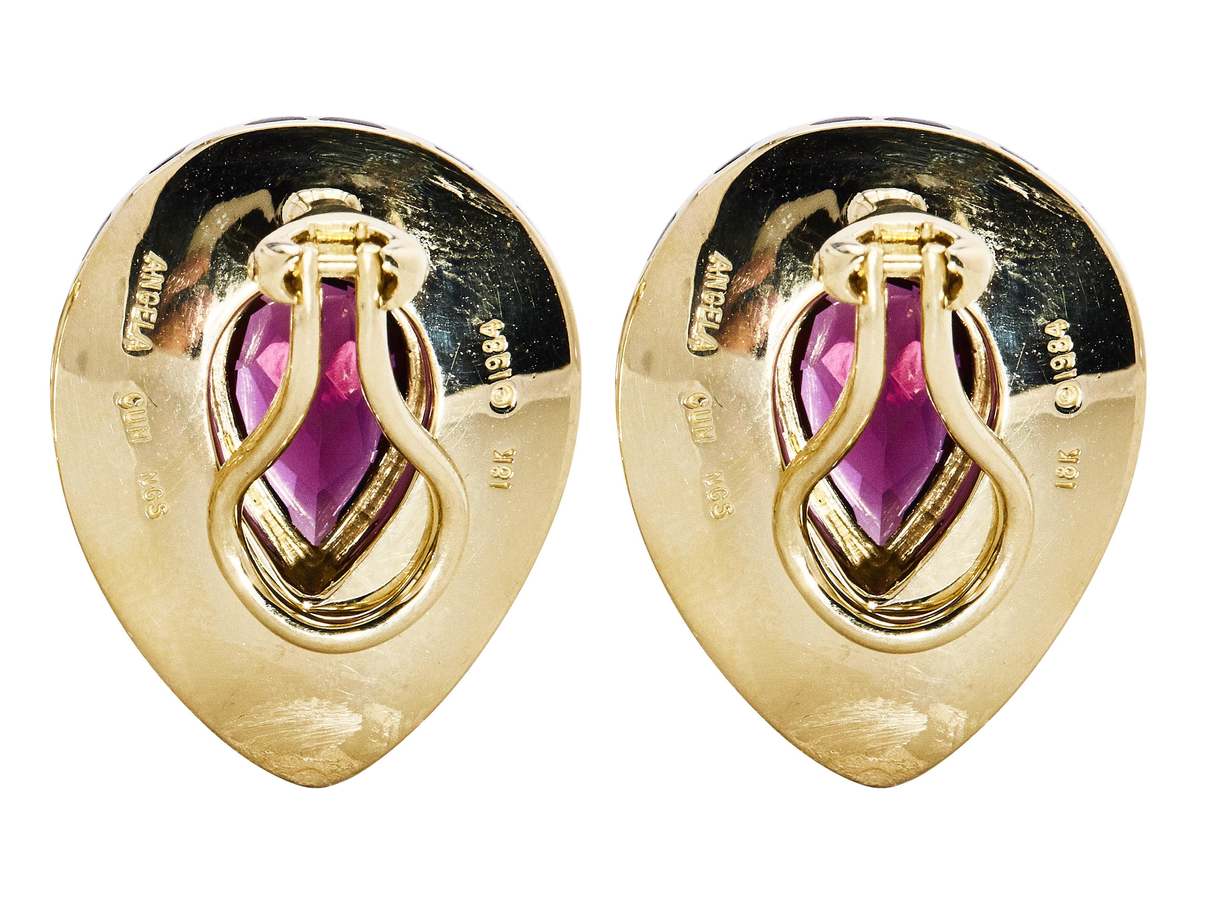 Tiffany & Co. Angela Cummings 12,5ct Turmalin Schwarz Jade 18K Gold Clip-Ohrring im Angebot 4