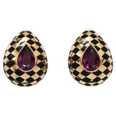 Tiffany 
Co. Boucle d
oreille à clip en or 18 carats d
Angela Cummings avec tourmaline de 12,5 carats et jade noir