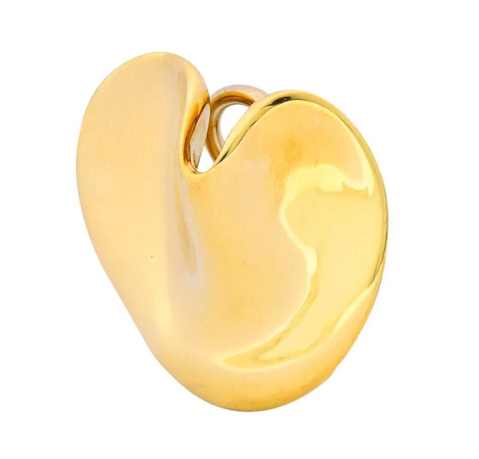 Contemporary Tiffany & Co. Angela Cummings 18 Karat Gold Lily Pad Ear-Clip Earrings