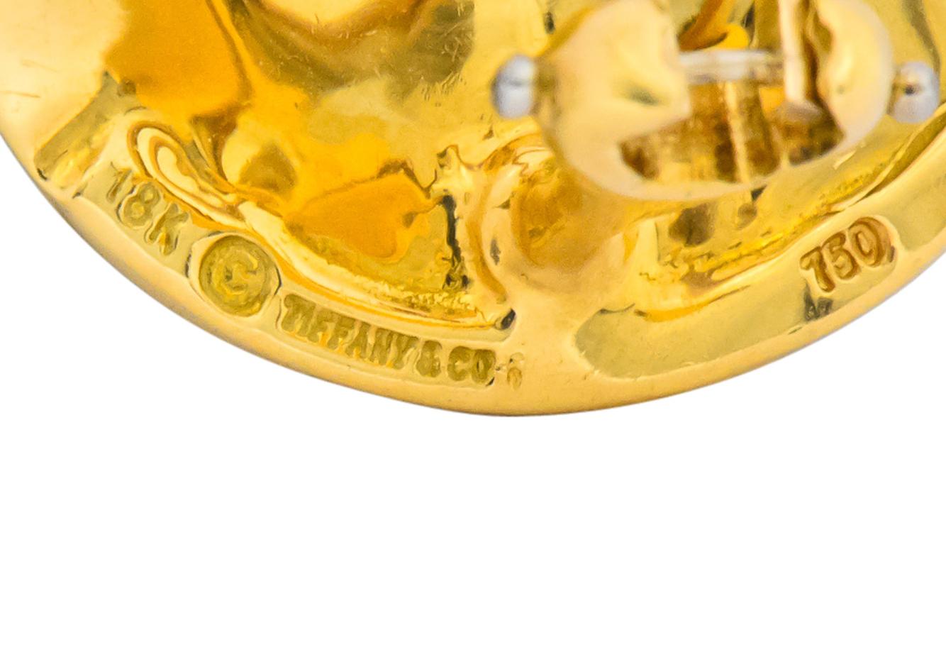 Women's or Men's Tiffany & Co. Angela Cummings 18 Karat Gold Lily Pad Ear-Clip Earrings