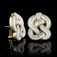 Tiffany & Co. Angela Cummings 18 Karat Yellow Gold Celtic Knot Earrings