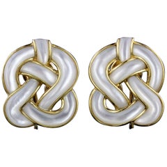 Tiffany & Co. Angela Cummings 18 Karat Yellow Gold Celtic Knot Earrings