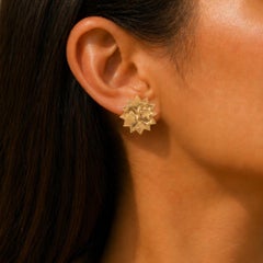 Pendientes vintage de clip con forma de estrella de Tiffany & Co. de Angela Cummings, en oro amarillo de 18 quilates
